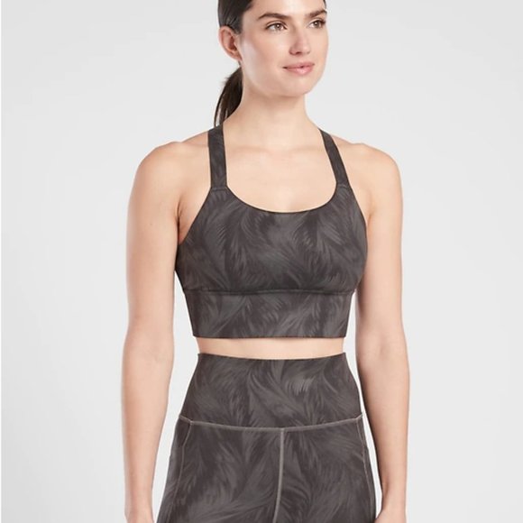 Athleta Other - Athleta A-C Warrior Longline Printed Bra Ava Black